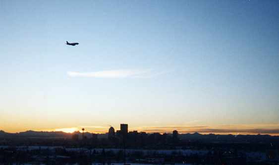 Sunset at Calgary Airport